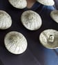 1" 25mm 40L Metal Vintage look aged White & Gold sparkle Button - Image 2