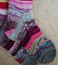 Socks, hand knitted, MULTICOLOURED, Medium, size 5-6 - Image 3