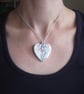 Tree of Life Artwork on Heart Shaped Ceramic Pendant on Grey Cord - Image 3