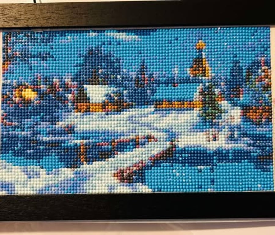 Diamond ART Painting  Winter night 2. 