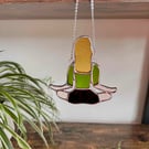 Yoga Meditation Pose - Reverse in stained glass