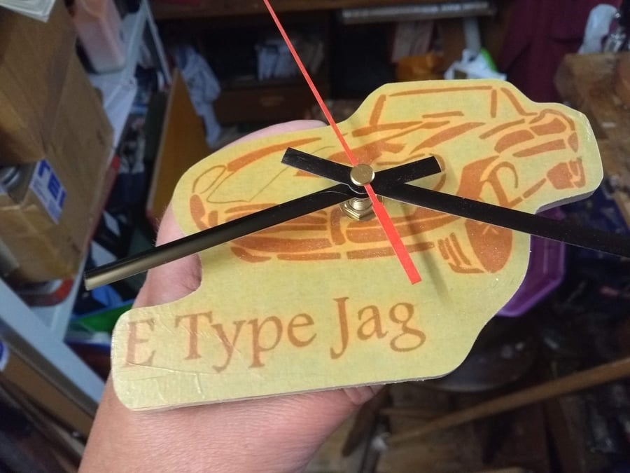 e type jag clock