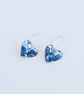 Blue floral enamel hearts - Image 2
