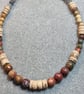 Boys Child Teen Gemstone Bead Necklace Surfer Hippy Pagan