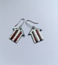 Hand Enamelled Broad Stripe Earrings  - Image 1