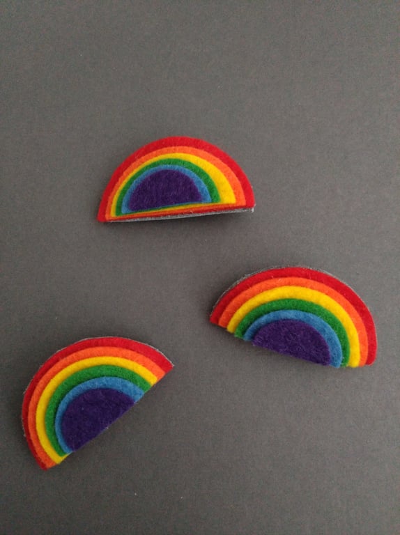 Felt Rainbow Brooch