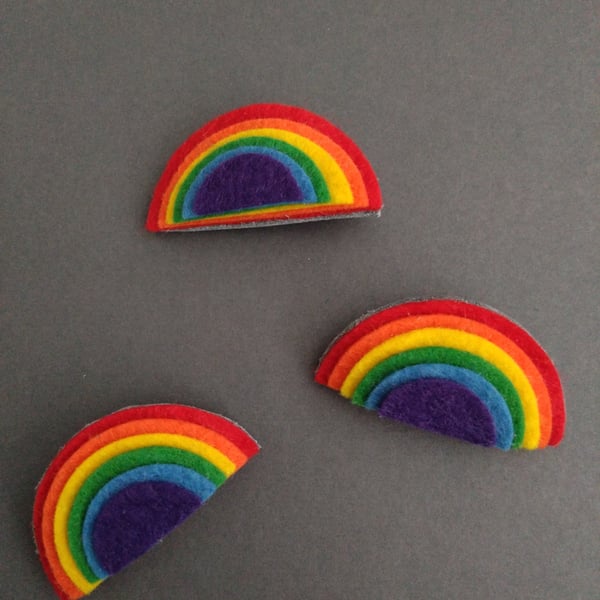 Felt Rainbow Brooch