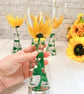 Wine Glass Hand Painted with Sunflowers 