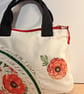 Handbag with poppies an letters  - Image 5