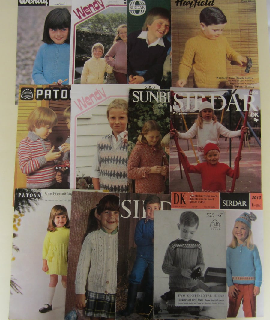 SALE Lot of 11 Vintage Knitting Patterns for Adults Ladies and Men % to Ukraine