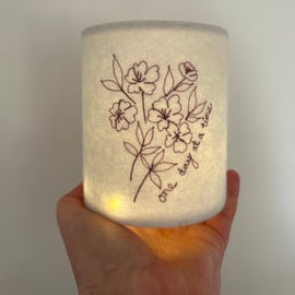 Affirmation Embroidered Lantern