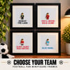 Personalised LEGO Football Minifigure Frame - Choose Your Team - Football Gift
