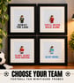 Personalised LEGO Football Minifigure Frame - Choose Your Team - Football Gift