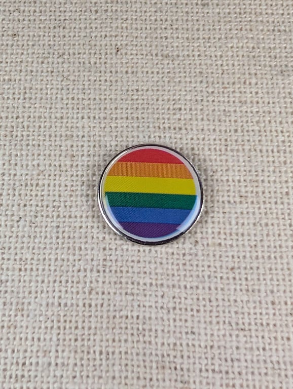 Pride Flag Pin - Pride Themed Badge - Large Resin Topped Pin Badge