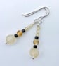 Citrine & Black Spinel Earrings, November Birthstone, Birthday Gifts For Her - Image 5
