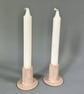 Handmade Ceramic Candlestick: Pink & Lemon Glazed Stoneware - Image 5