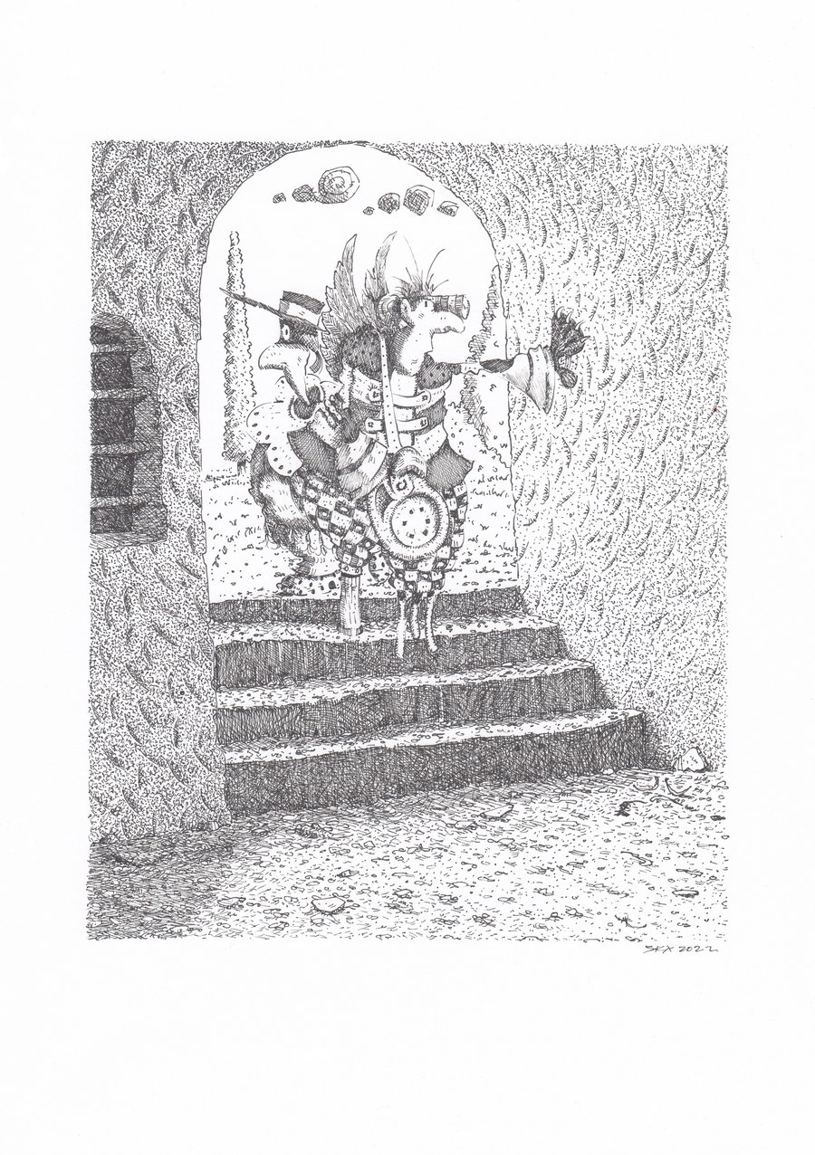 'The Explorers' an A4 sized original artwork