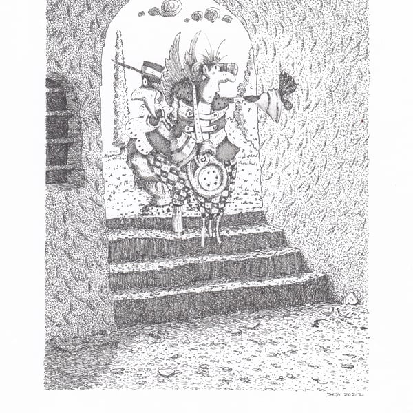 'The Explorers' an A4 sized original artwork