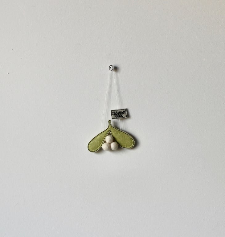 'Christmas Kisses' Mistletoe - Hanging Decoration