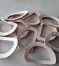 30mm Real Coconut D. Rings LAST 4 x 30mm Natural - Image 3