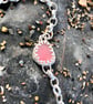 Rare Pink Sea Glass & Silver Bracelet - 1254 - Image 2