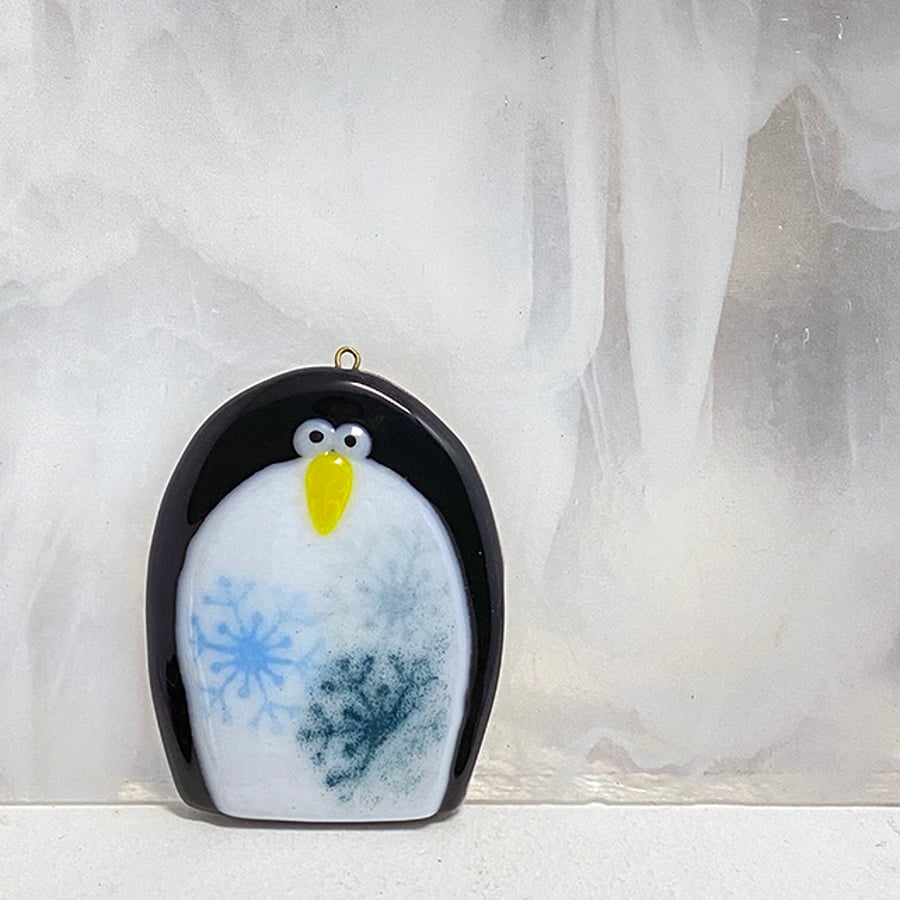 Glass Penguin Decoration