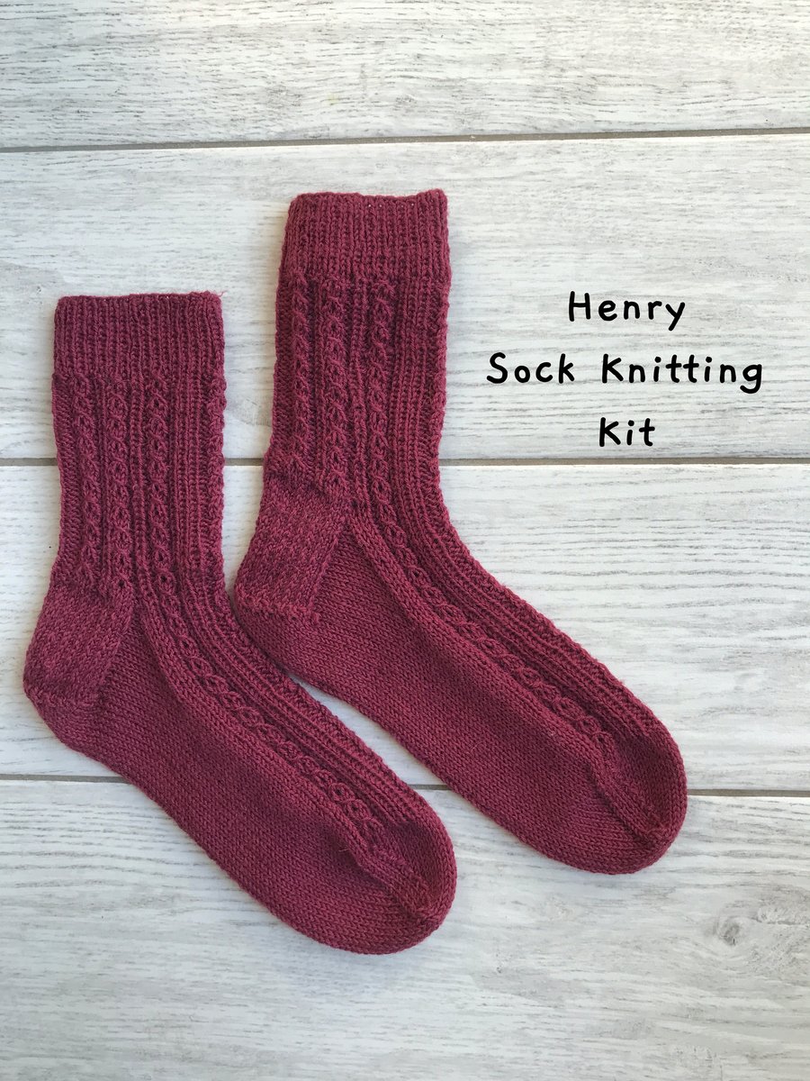 Henry Sock Knitting Kit in 4 Ply - With or Without Needles