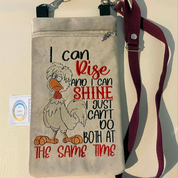 Embroidered I can rise and shine................