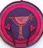 LBM05 - Lovebird Mandala Wall Hanging-15cm diameter-Aubergine-Magenta-Copper