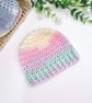 Handmade Crochet Newborn Baby Hat - Beaches & Cream - Summer Seconds 