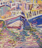 Sunrise Harbour painting 