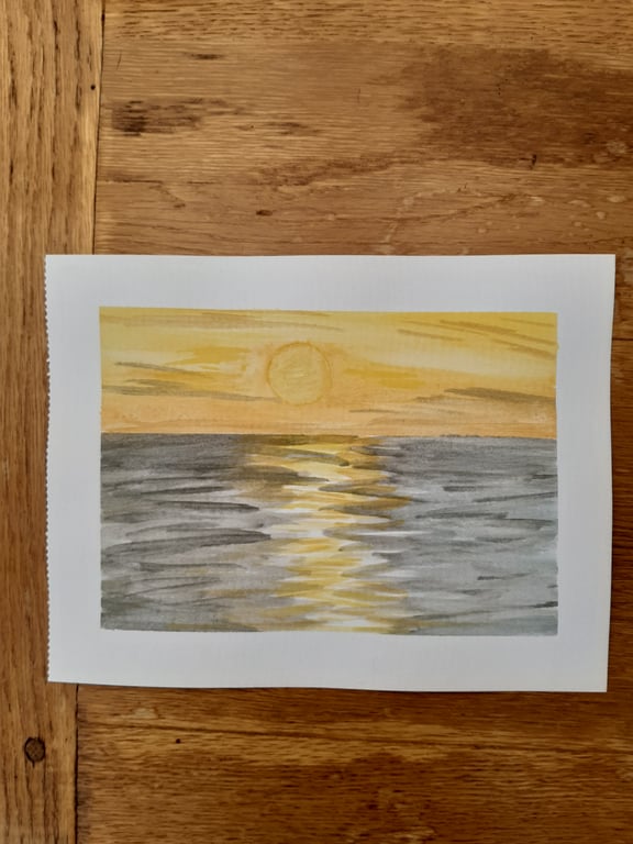  Painting bright rustic  costal serene The yellow cast