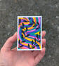 Multicoloured Leaves Original Art ACEO 01 - Image 3