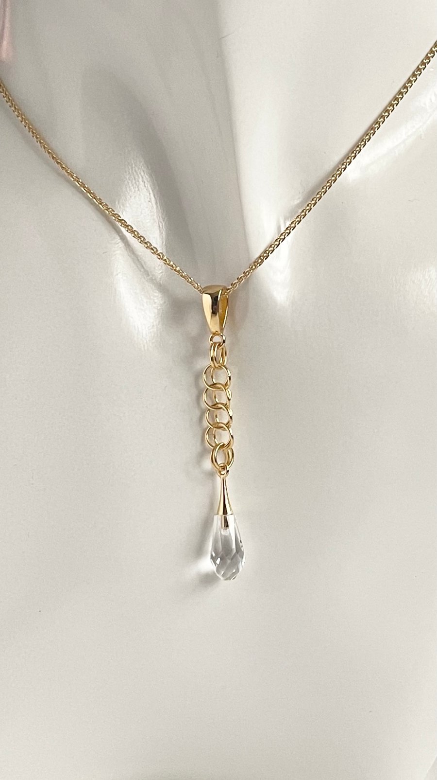 Crystal Chainmaille Pendant Necklace 