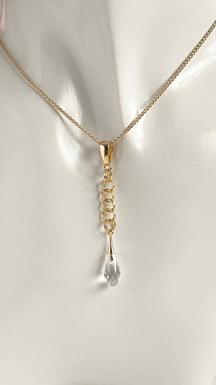 Crystal Chainmaille Pendant Necklace 