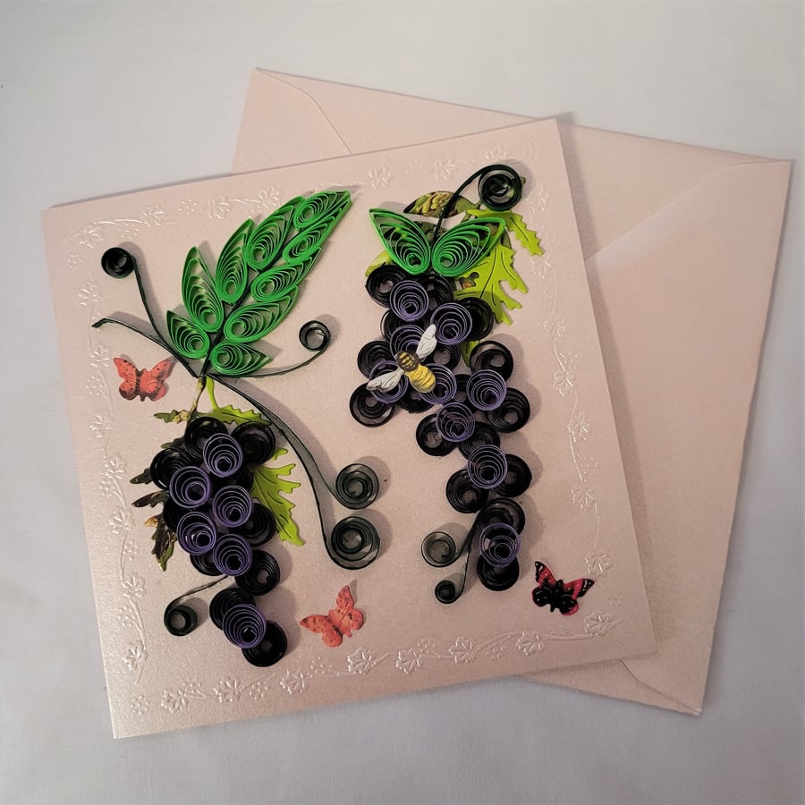 Grapevine Quilled Card