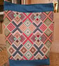 Blue denim and tapestry bag