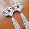 Christmas macrame ornaments, set of 2 - pebble