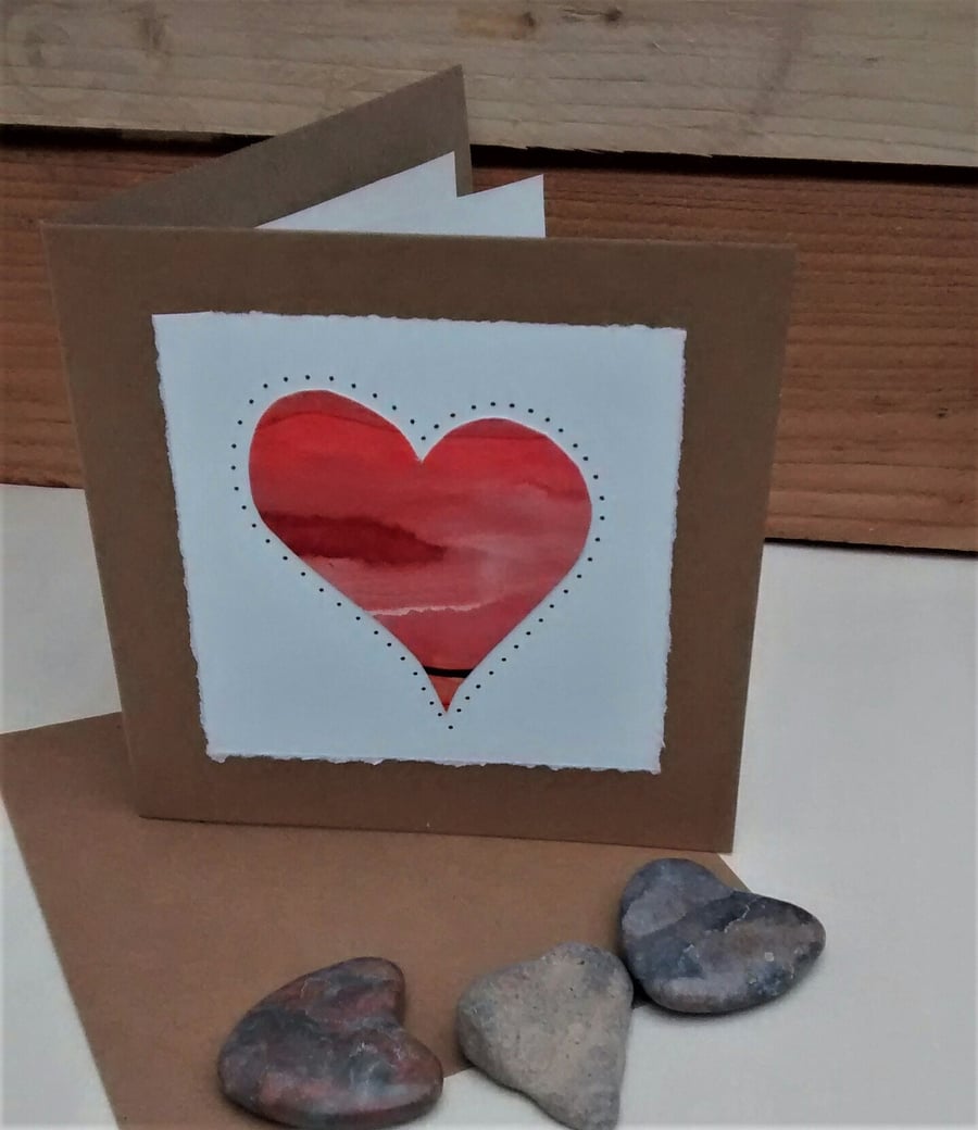 Valentine's Day Card - Romantic Red Heart - Ruby Wedding Anniversary Card