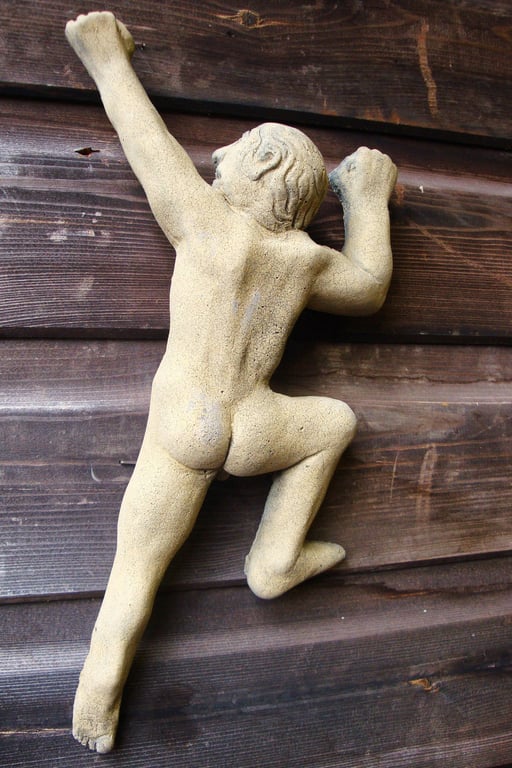 Naked Climbing Man Plaque