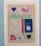 Vintage fabrics hand-stitched miniature on card - a unique gift to keep. - Image 2