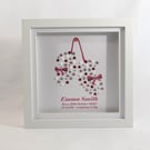 Personalised Baby Booties Gift Frame - Custom New Baby Keepsake