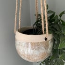 Handmade ceramic indoor hanging plant pot