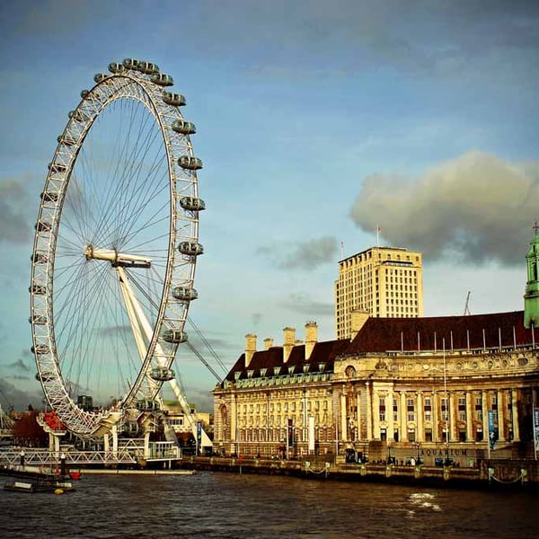 London Eye South Bank River Thames UK Photograph Print