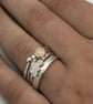Silver Stack Ring, Opal stack ring, cloud ring, stack ring, Opal, - Image 7