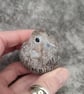 Baby Fledgling Ornament, Pale Blue Brown Little Bird Sculpture - Image 3