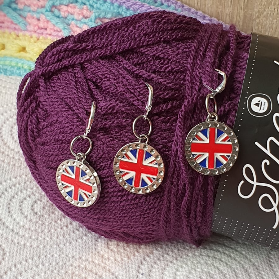 Union Jack Stitch markers