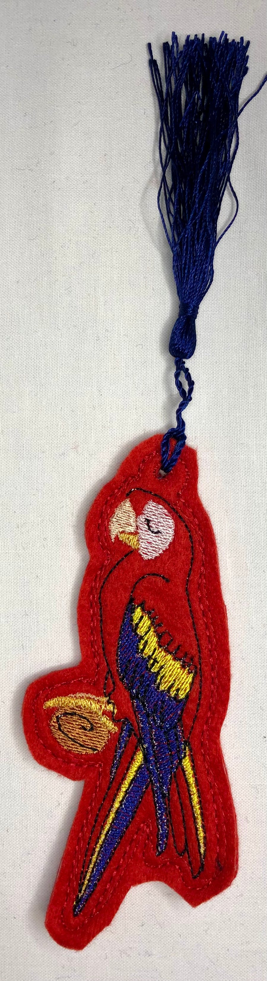 Felt Parrot Bookmark
