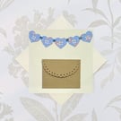 Birthday card bunting gift card