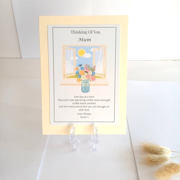 Personalised Thinking Of You Keepsake, Comfort Gift, Friendship Keepsake